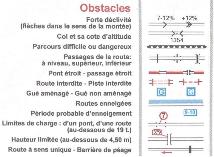 index carte routiere