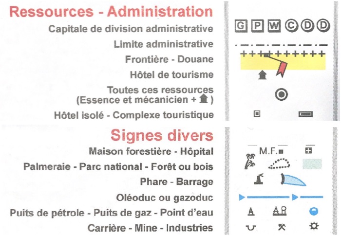 symbole carte routiere