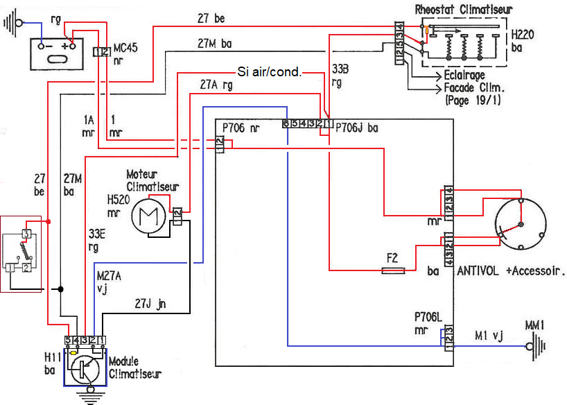 transistor climatiseur 205